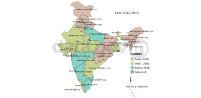 Banner of State/UT-wise number of Higher Education Institutions in India – 2012-2013
