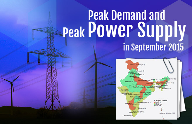 Banner of Peak Demand and Peak Power Supply in September 2015