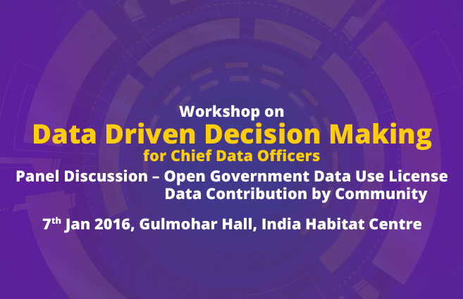 Banner of Workshop on Data Driven Decision Making for Chief Data Officers