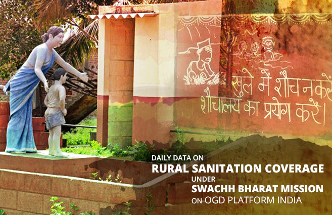 Banner of Daily data on Rural Sanitation Coverage under Swachh Bharat Mission available on OGD Platform India