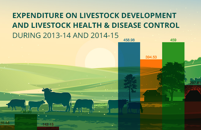 Banner of Expenditure on Livestock Development and Livestock Health & Disease Control during 2013-14 and 2014-15