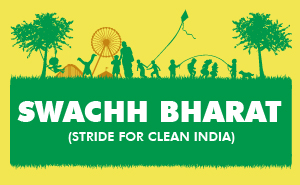 Banner of Swachh Bharat (Stride for Clean India)