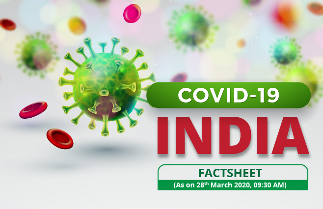 Banner of COVID-19, Coronavirus India Factsheet as of 28th March, 2020 – 09:30 AM