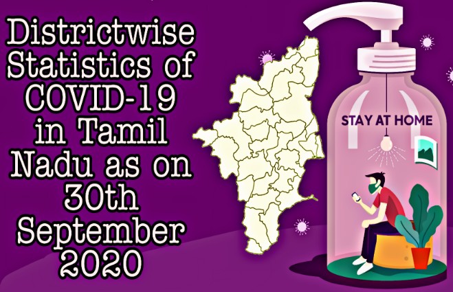 Banner of District-wise Statistics of COVID 19 in Tamil Nadu as on 30th September 2020