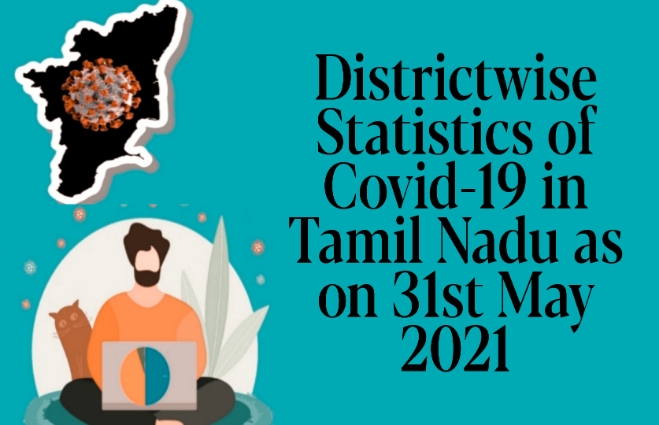 Banner of District wise Statistics of COVID 19 in Tamil Nadu as on 31st May 2021
