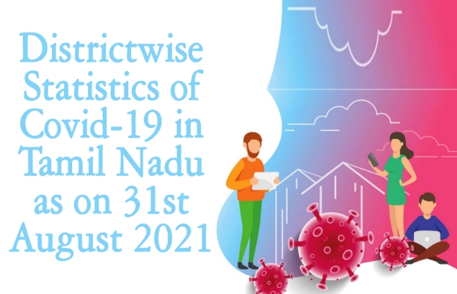 Banner of District wise Statistics of COVID 19 in Tamil Nadu as on 31st August 2021
