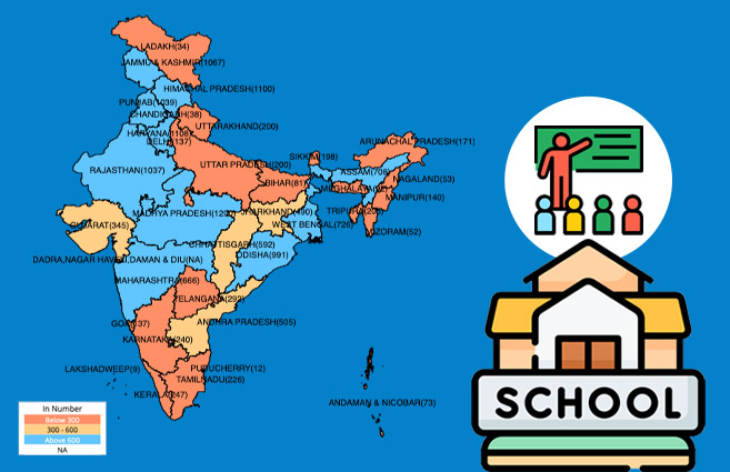 Banner of State/UT-wise Number of Schools Approved under the Centrally Sponsored Scheme – Samagra Shiksha during 2021-22