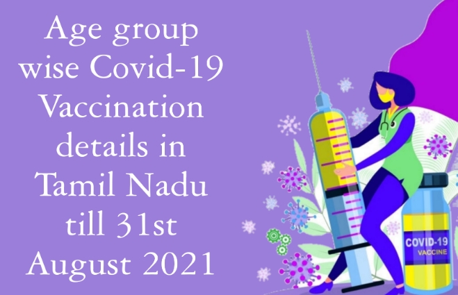 Banner of Age group wise COVID 19 vaccination details in Tamil Nadu till 31st August 2021